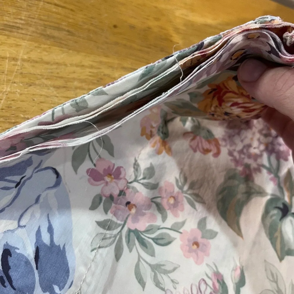 Vtg Ralph Lauren South Hampton Floral Cotton Standard Pillowcase Pair Set of 2